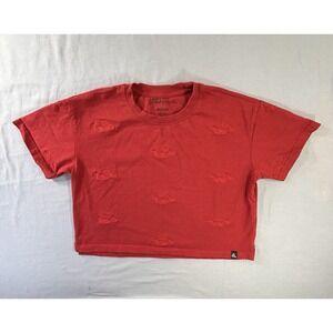 Gameday Social Arkansas Razorbacks Cropped Short Sleeve Sweatshirt Womens Medium